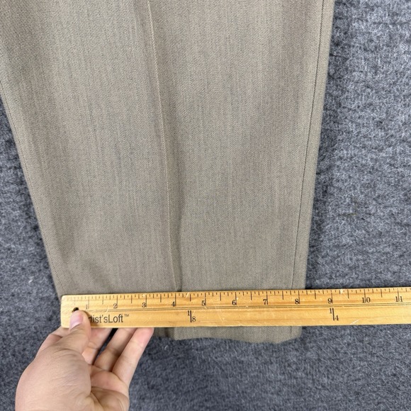 Vintage Savane Triple Pleat Pants Mens 33X30 Brown Cuffed - Picture 6 of 12